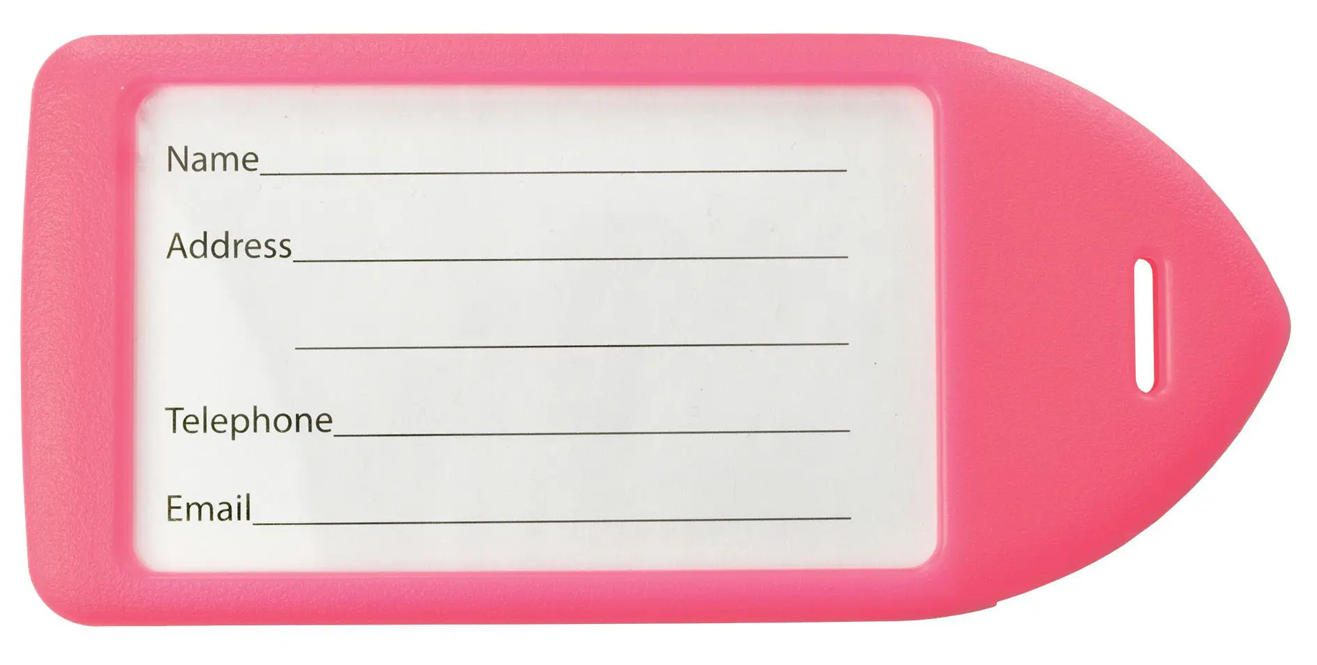 Neon Rigid Plastic Luggage Tag Holder