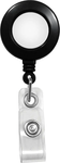 Badge Reel with Silver Sticker (Color: BLACK)