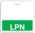 Badge Buddies "LPN" (Green bar)
