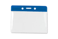 Color-Coded Vinyl Badge Holder with Color Bar, Gov't/Military Size (Colors: Royal Blue)