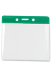 Horizontal Badge Holder with Color bar, Extra Large (Bar Color: Green)