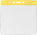 Horizontal Badge Holder with Color bar, Extra Large (Bar Color: Yellow)