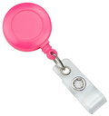 Neon Round Badge Reel (Colors: Neon Pink)