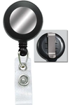 Badge Reel with Silver Sticker, Reinforced Vinyl Strap 