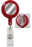 Badge Reel with Silver Sticker, Reinforced Vinyl Strap 