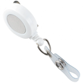 Badge Reel with Silver Sticker, Reinforced Vinyl Strap 