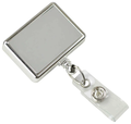 Rectangle Badge Reel (Colors: Chrome )