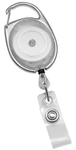 Carabiner Badge Reel with Clear Vinyl Strap (Colors: Translucent Clear)