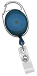 Carabiner Badge Reel with Clear Vinyl Strap (Colors: Translucent Blue)