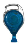 Carabiner Style Badge Reel Translucent Blue (Features: 2120-7060 - Clear Vinyl Strap)