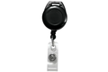 Lanyard Badge Reel with Clear Vinyl Strap (Colors: Black)