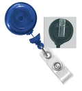 No-Twist Badge Reel with Swivel Clip (Colors: Translucent Blue)