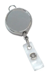 Metallic Badge Reel with Clear Vinyl Strap 