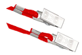 Open Ended Lanyard with 2 Bulldog Clips (Colors: Red )