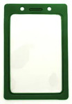 Vertical Vinyl Badge Holder (Colors: Green)