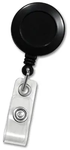 Round Badge Id Reel With Strap And Slide Clip (Colors: Black)