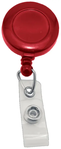 Round Badge Id Reel With Strap And Slide Clip (Colors: Red)