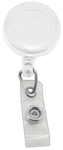 Round Badge Id Reel With Strap And Slide Clip (Colors: White)