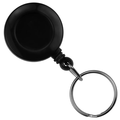 Round Badge Reel With Key Ring And Slide Clip  (Color: Black)