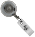 Round Badge Reel With Strap And Slide Clip (Translucent) (Colors: Translucent Clear)