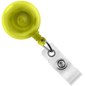 Round Badge Reel With Strap And Slide Clip (Translucent) (Colors: Translucent Yellow)