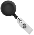 Round Badge Reel With Strap And Swivel Clip  (Colors: Dark Gray)