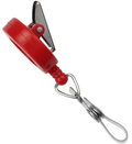 Round Badge Reel With Strap And Swivel Clip  (Colors: Red)