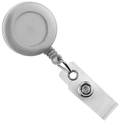 Round Badge Reel With Strap And Swivel Clip  (Colors: White)