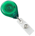 Premium Badge Reel With Strap And Slide Clip (Translucent)  (Colors: Translucent Green)