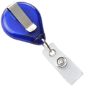 Premium Badge Reel With Strap And Slide Clip (Translucent)  (Colors: Translucent Royal Blue)