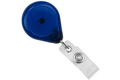 Premium Badge Reel With Strap And Swivel Clip (Translucent)  (Colors: Translucent Royal Blue)