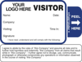 Expiring Visitor Agreement Badges Sign-In Book for Corporations