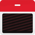 Slotted Expiring Badge Back with Printed Red Bar