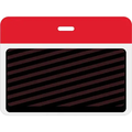 Slotted Expiring Badge Back with Printed Red Bar