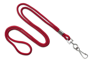 Round 1/8" (3 mm) Standard Lanyard with Nickel Plated Steel Swivel Hook