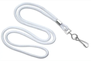 Round 1/8" (3 mm) Standard Lanyard with Nickel Plated Steel Swivel Hook