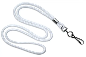 Round 1/8" (3 mm) Lanyard with Black-Oxidized Swivel Hook