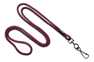 Round 1/8" (3 mm) Lanyard with Black-Oxidized Swivel Hook