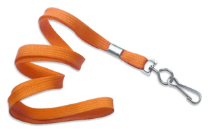 3/8" (10 mm) Lanyard with Nickel-Plated Steel Swivel Hook. 12 colors