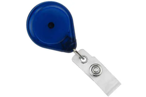 Premium Badge Reel With Strap And Swivel Clip (Translucent) 