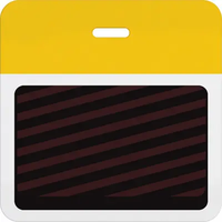 Slotted Expiring Badge Back with Printed Yellow Bar