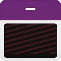 Slotted Expiring Badge Back with Printed Purple Bar