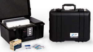 IDP SMART-Portable Printer Kit, SMART-21 USB/Eth Printer, control box, WiFi, Add. RAM, 100-print YMCKO Rib, 100ea PVC Cards, 1ea Lith-ion Battery