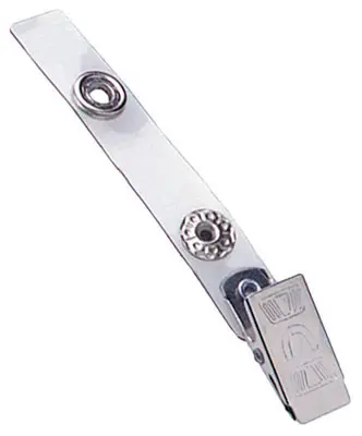 Clear Vinyl Strap Clip with NPS Embossed "U" Clip