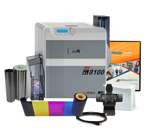 Matica XID8100 Single Sided Retransfer Photo ID Card System