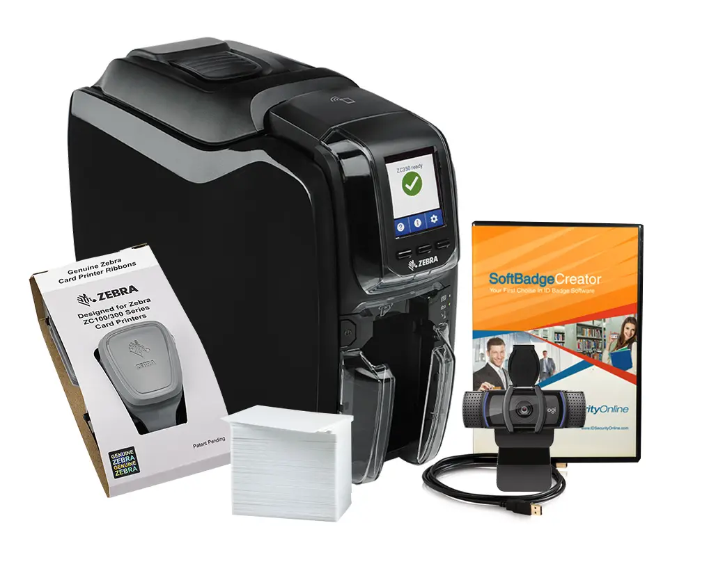 Zebra Zc350 Dual Sided Photo Id System 4450